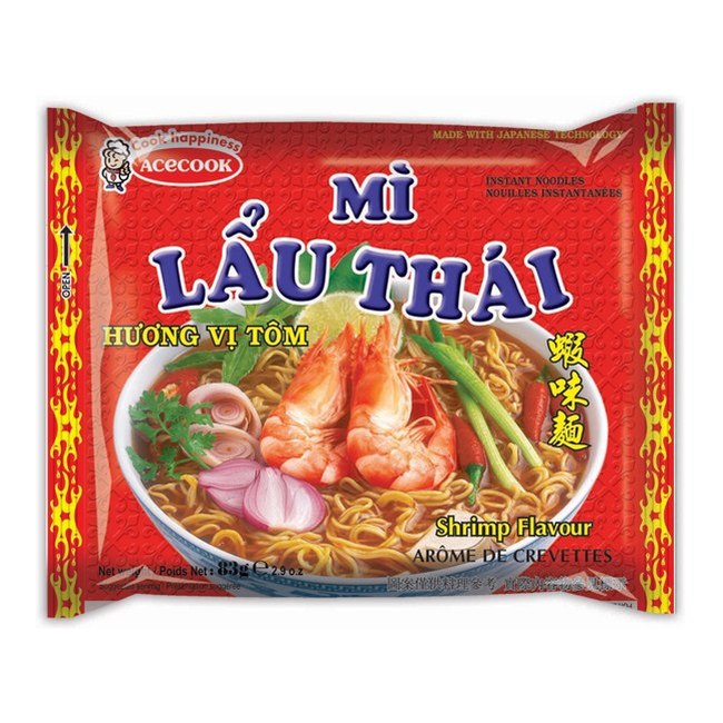 ACECOOK MI-LAU-THAI Shrimp Noodles 83G