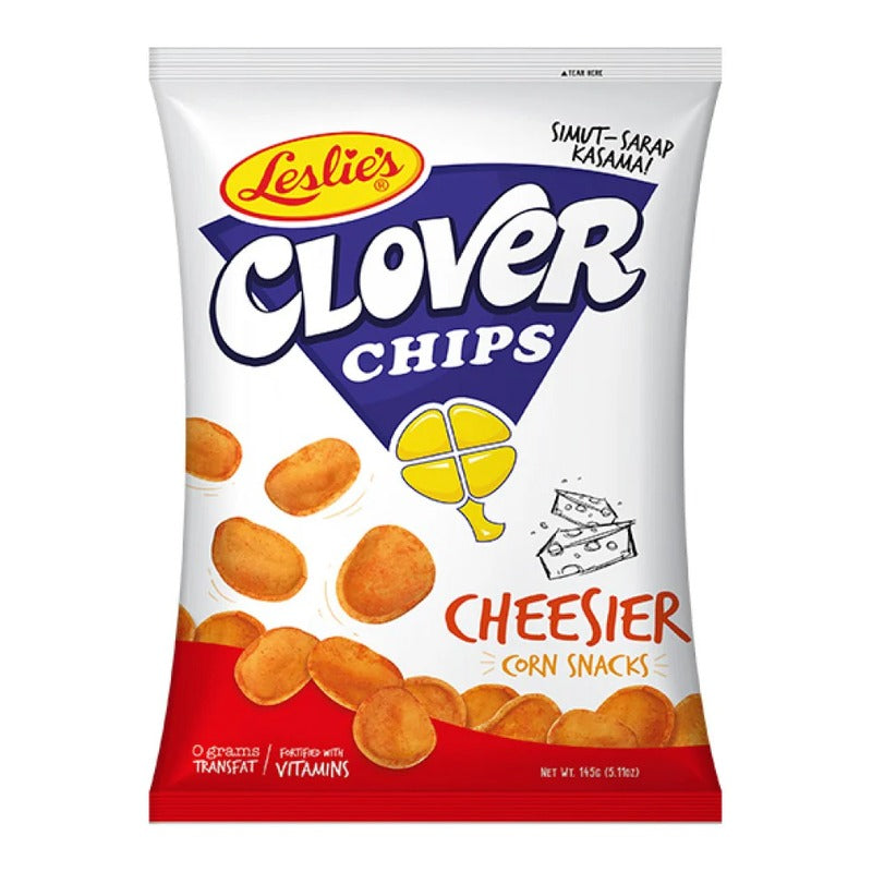 LESLIE'S Clover Chips (Cheesier Flavored Corn Snack) 145G