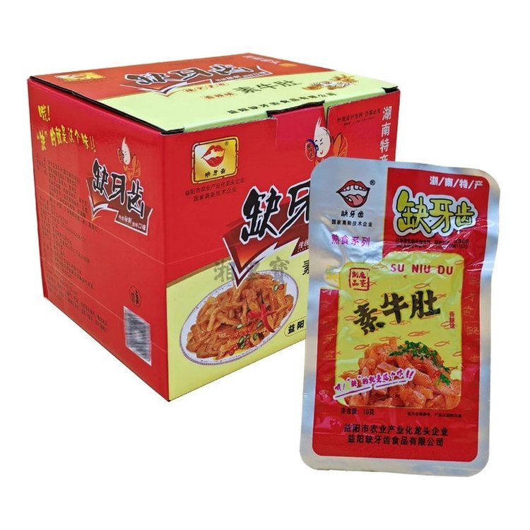 QUE-YA-CHI Vegetarian Beef Tripe Spicy Flavor 16G*30