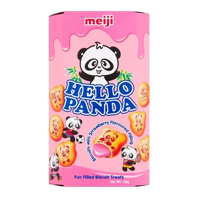 MEIJI Hello Panda Biscuits with Strawberry Filling 50G