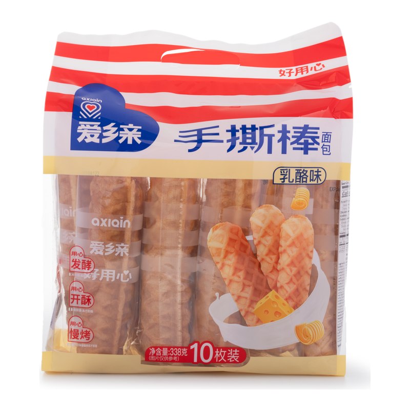 AI-XIANG-QIN Hand-Ripped Bread Bar (Cheese) 338G