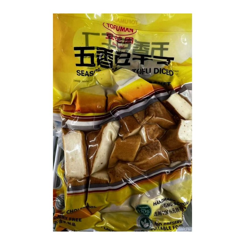 TOFUMAN Diced Seasoned Hard Tofu (Five-Spice) 300G